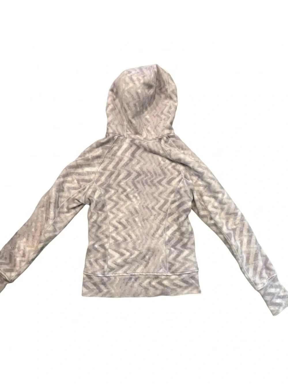 Lululemon Scuba Full-Zip Hoodie | Lilac Zig Zag Pattern | Size 4 - Picture 5 of 12